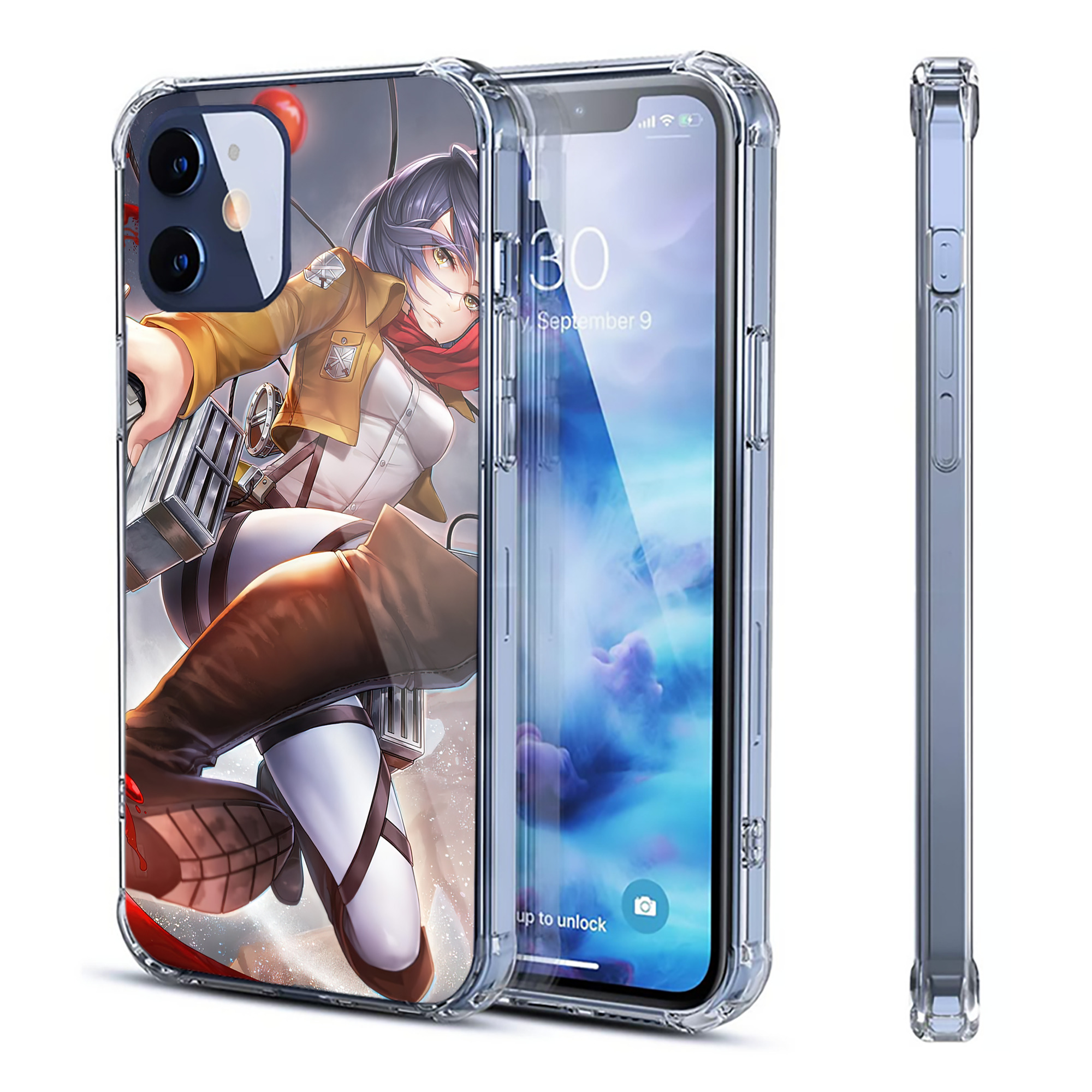 （画像用） 進撃の巨人 Attack on Titan 【iPhone 12シリーズ対応】透明スマホケース（クリアソフトケース）